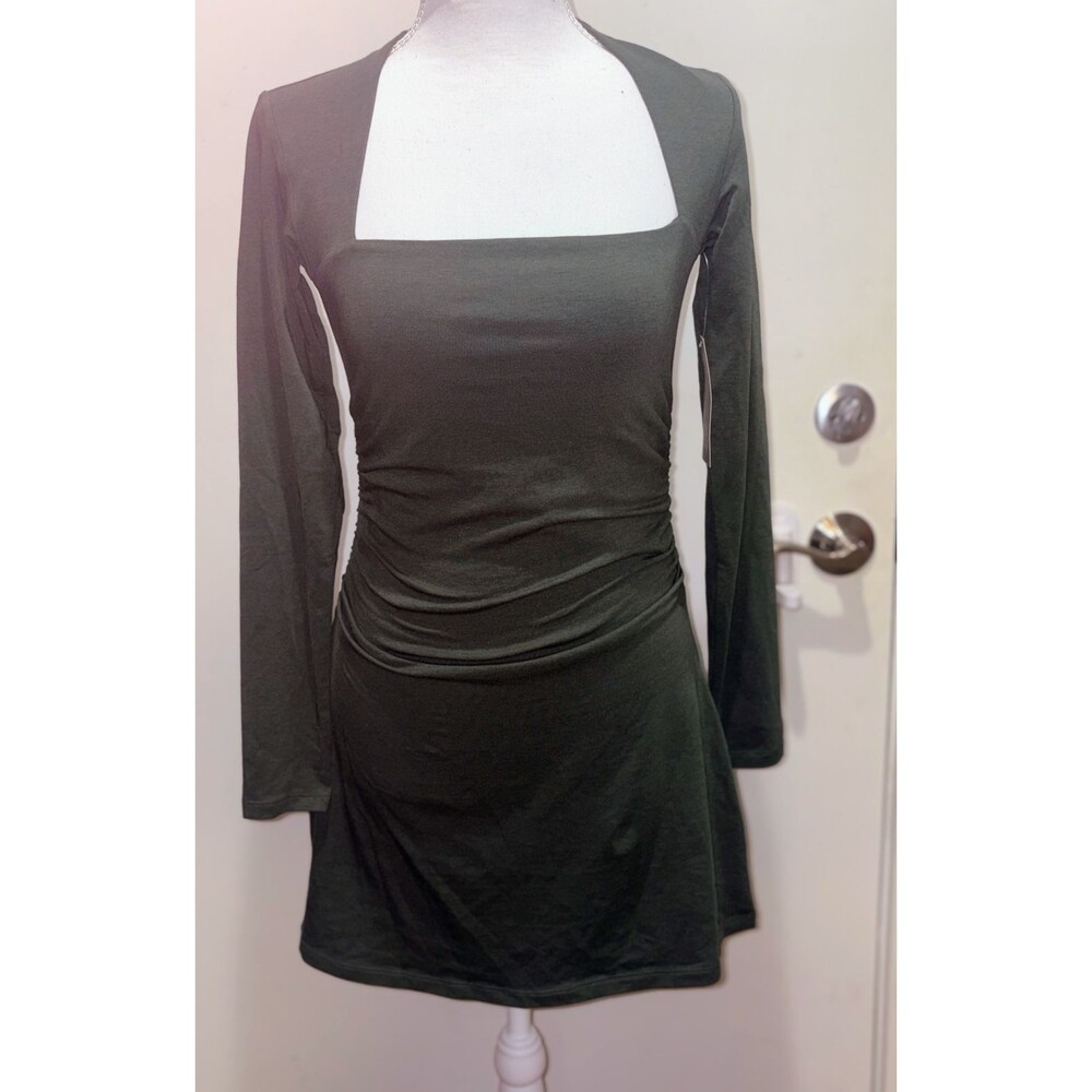 Women’s Long Sleeve‎ mini A-Line Dress Hunter Green XS NWT Wild Fable
